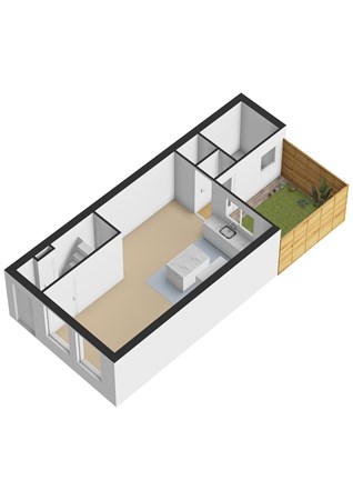 Floorplan - Eendrachtstraat 58, 1502 TL Zaandam